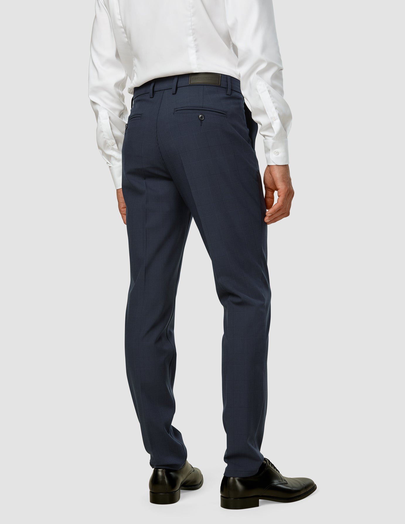 Essential Suit Pants Slim Dark Blue Check